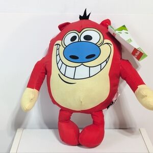 Nickelodeon Ren & Stimpy STIMPY Plush Stuffed Animal Dog Nick 90's NEW w TAG